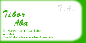 tibor aba business card
